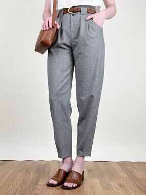 Vintage 90s Kenzo Wool Houndstooth Pleated Trousers Pants Preppy Academia 1990's